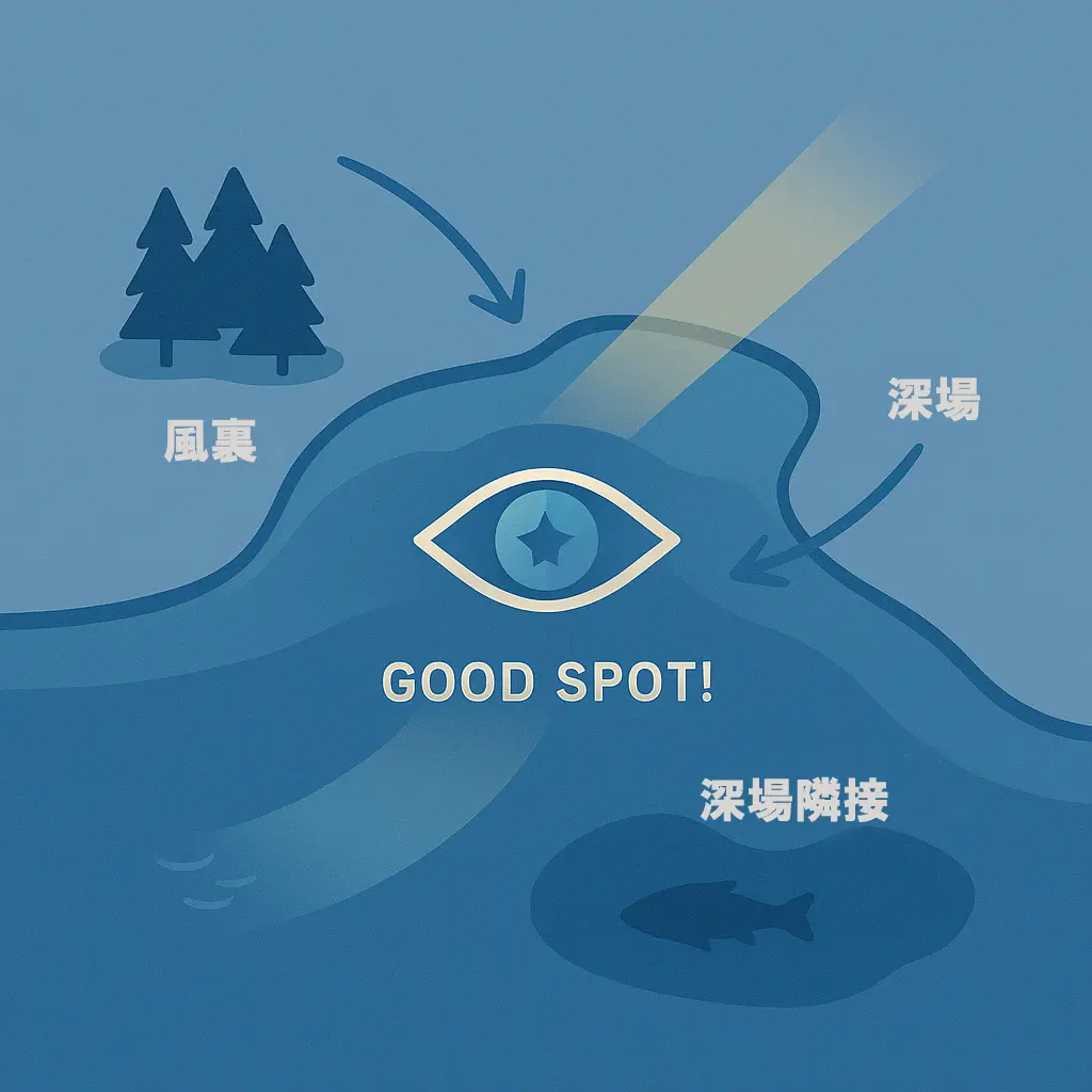 複数条件が重なる有望エリアを示す図