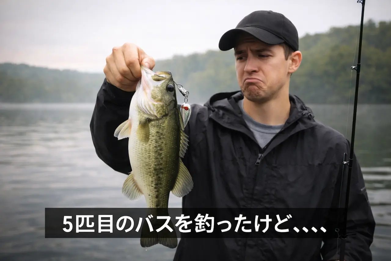 5匹釣れても納得できない感覚のイメージ