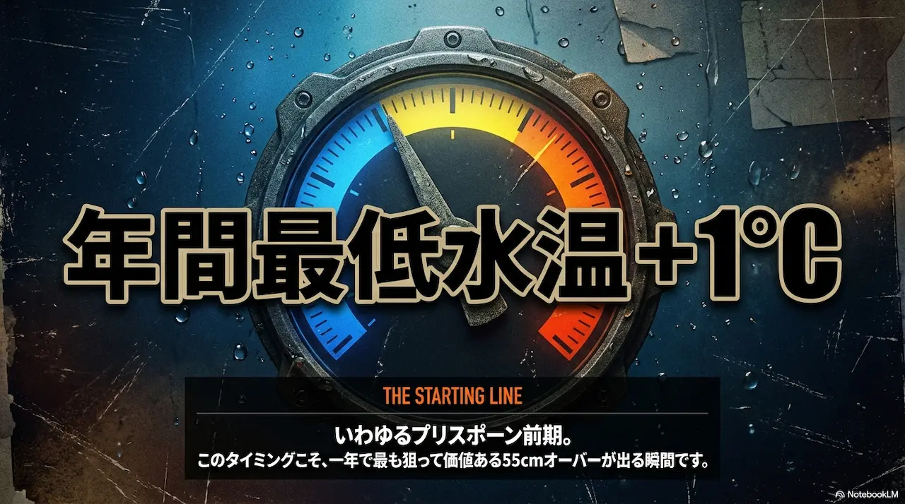 年間最低水温＋1℃がプリスポーン前期のスタートライン