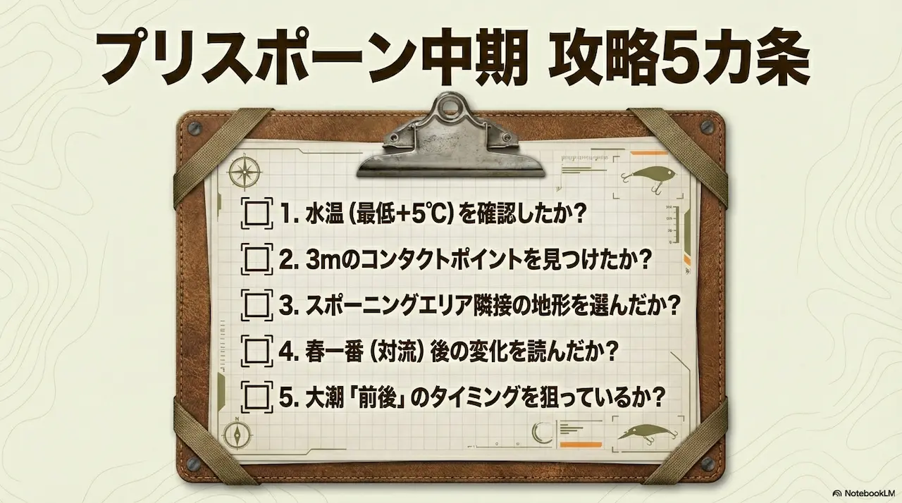 プリスポーン中期攻略チェックリスト5項目