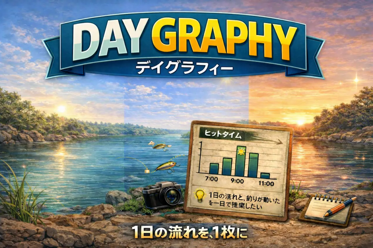 Day Graphy（デイグラフィー）｜1日の釣りの流れと変化を整理するバス釣りレポート