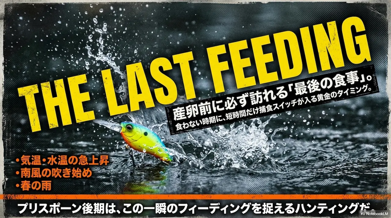 産卵前の最後のフィーディング｜プリスポーン後期の捕食スイッチ