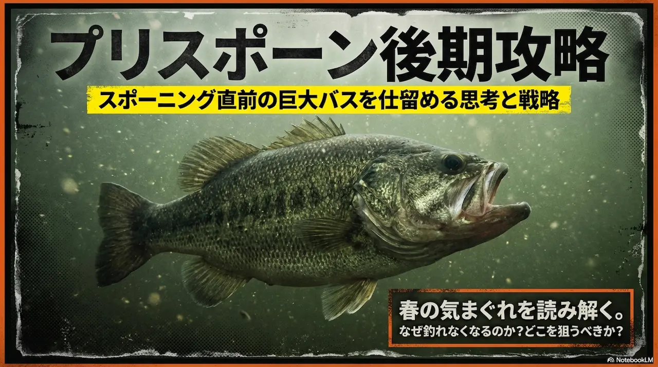 プリスポーン後期のブラックバス攻略｜スポーニング直前の大型メスを狙う思考と戦略